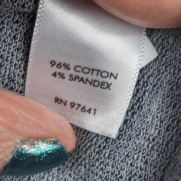 Purejill Indigo Long Denim Hooded Stretch Jacket Lagenlook Perfect! Sz M - Picture 8 of 10